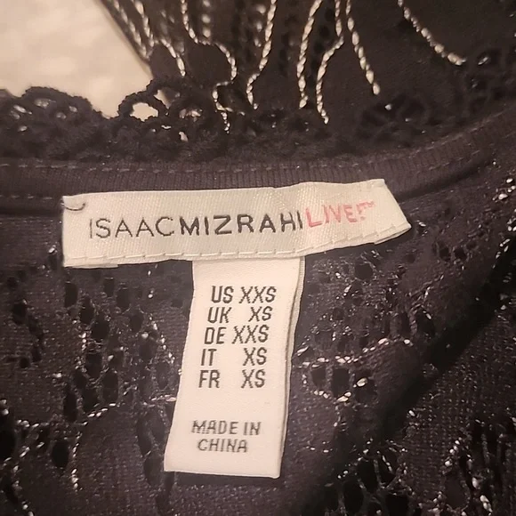 NWOT Isaac Mizrahi Lace Duster Black Sz XXS - Picture 9 of 12